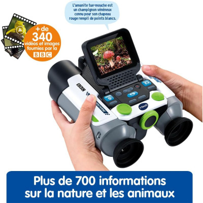 Prise en main des jumelles VTech Genius XL par un enfant.