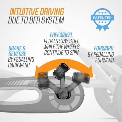 Kart à pédales BERG Buddy B-Orange - Jouet pour 3-8 ans