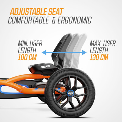 Kart à pédales BERG Buddy B-Orange - Jouet pour 3-8 ans