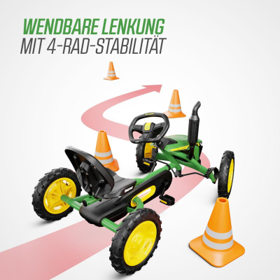 Kart à Pédales BERG Buddy John Deere | Enfant 3 à 8 Ans