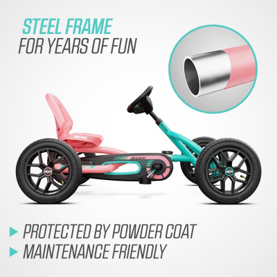 vue latérale kart à pédales BERG Buddy Redster ergonomique