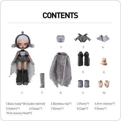 Design onirique et détaillé d'un personnage de la série SKULLPANDA Mirage.