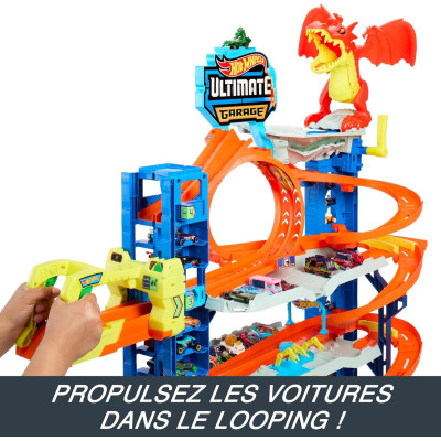 Zoom sur le dragon du coffret Hot Wheels City Garage Ultime.