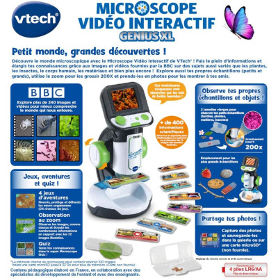 Microscope VTech, un jouet éducatif pour explorer la science.