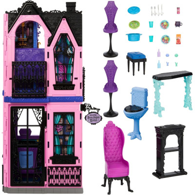 Détails des meubles et accessoires du jouet Monster High.