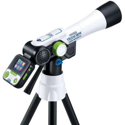 Télescope vidéo interactif VTech Genius XL sur son trépied.